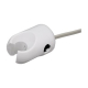 Holder, L/R, Auto HP, Molded, Normally Closed, White w/Sterling Tubing