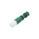 Push Button Valve Replacement Cartridge, Momentary, 3-Way, Normally Open, Green w/ Gray Push Btn