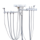 Cabinet mount rear left/right swing delivery system